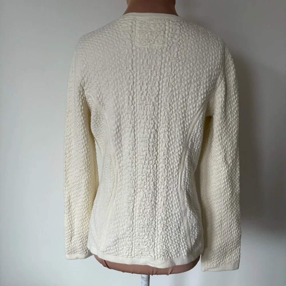 Anthropologie Angel Of The North Textured Vero Knit Asymmetric Zip Moto Jacket M